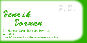 henrik dorman business card